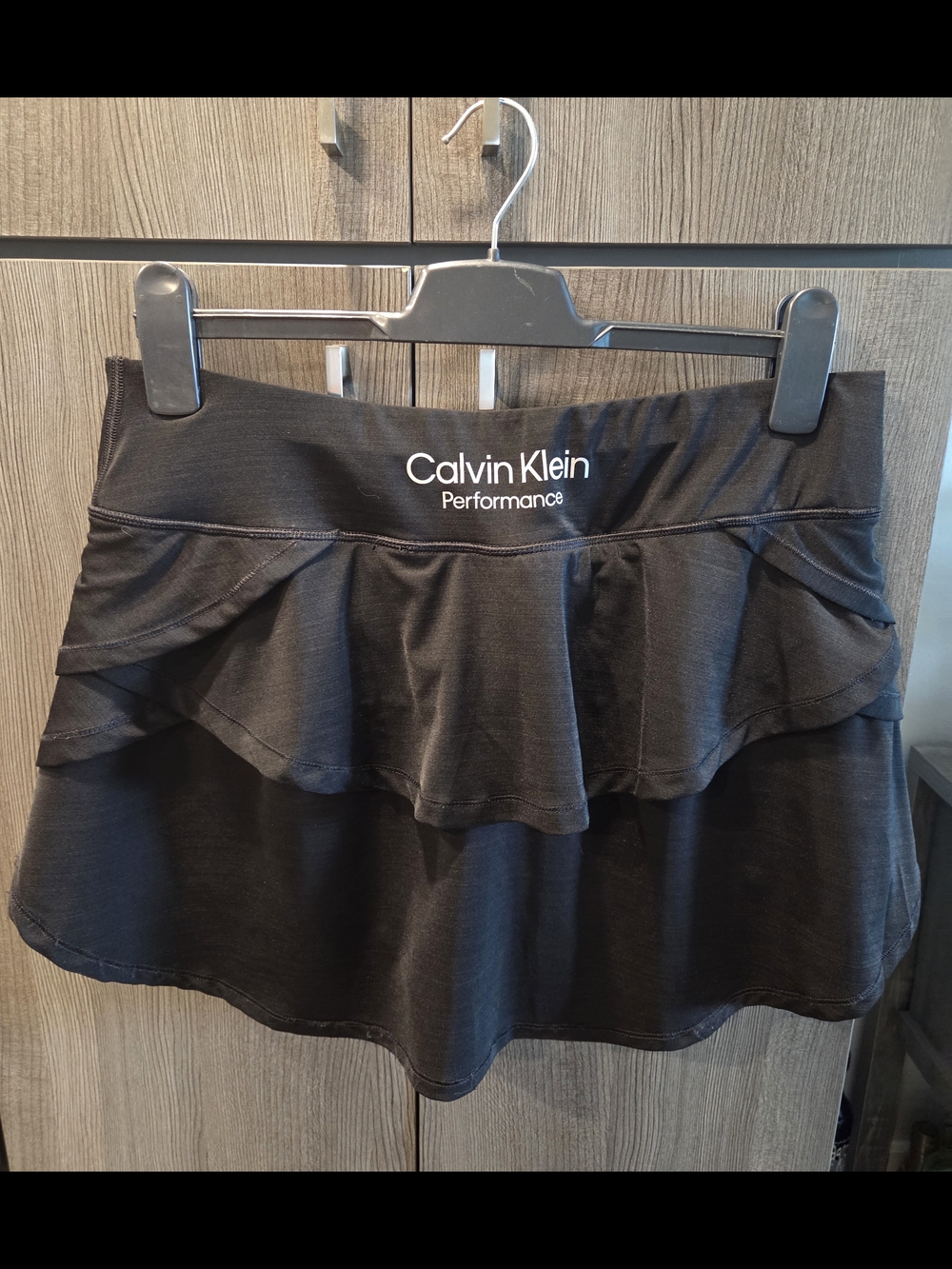 Calvin Klein Womens Black Tennis Skort L